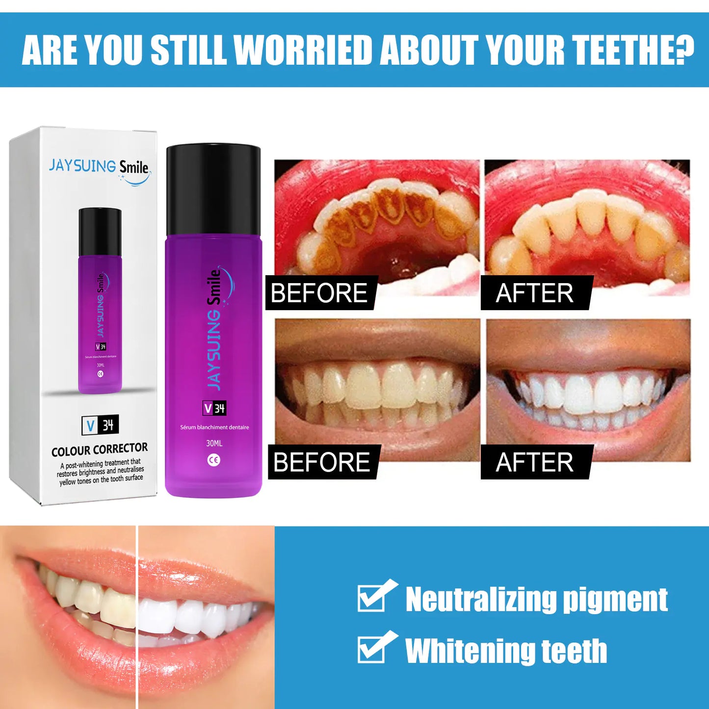 Jaysuing Teeth Whitening Essence for Dental Care