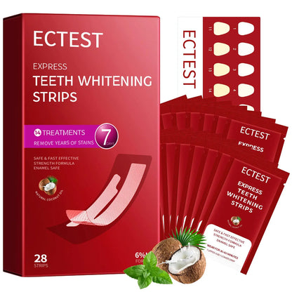 Teeth Whitening Strips for Teeth Sensitive Professional Teeth Whitening Kit for Coffee Drinker 28 Teeth Whitener Strips Coconut Flavor 14 Treatments Easy to Use